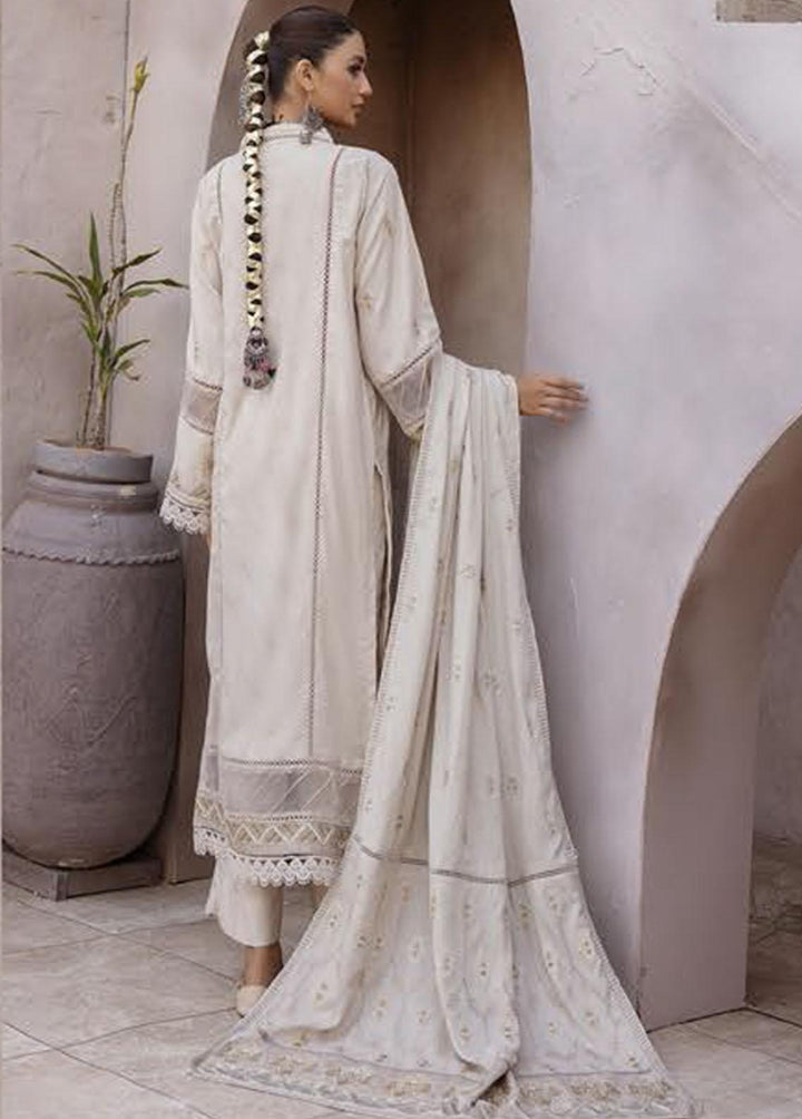 Elma by Riaz Arts Embroidered Leather Peach Suits Unstitched 3 Piece RA22E 07 - Winter Collection