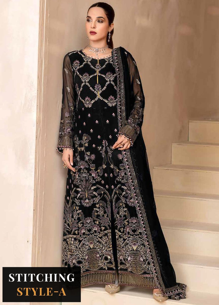 Elnaz By Flossie Embroidered Chiffon Suits Unstitched 3 Piece FS23EZ E-102 Sea Borne - Festive Collection