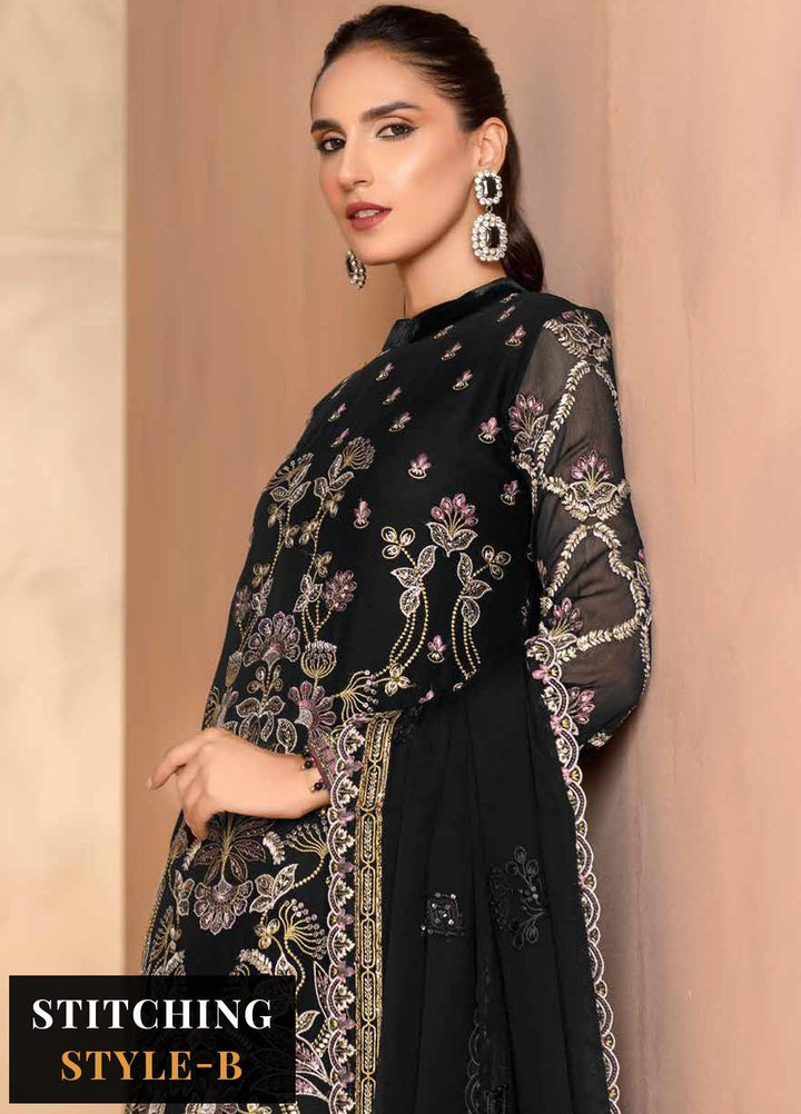Elnaz By Flossie Embroidered Chiffon Suits Unstitched 3 Piece FS23EZ E-102 Sea Borne - Festive Collection