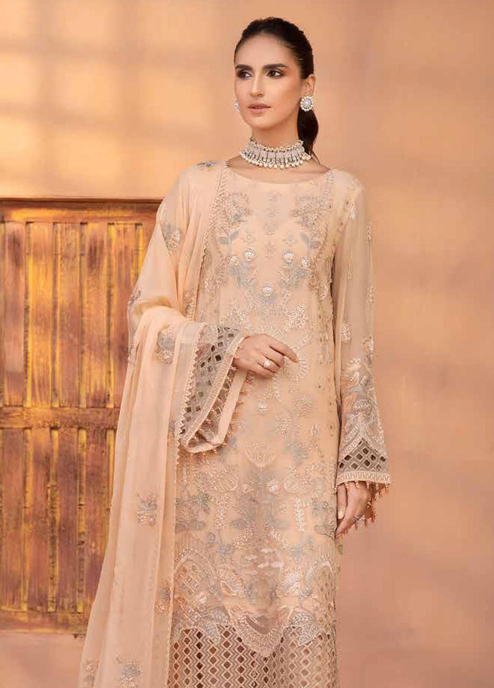 Elnaz By Flossie Embroidered Chiffon Suits Unstitched 3 Piece FS23EZ E-103 Belluni - Festive Collection