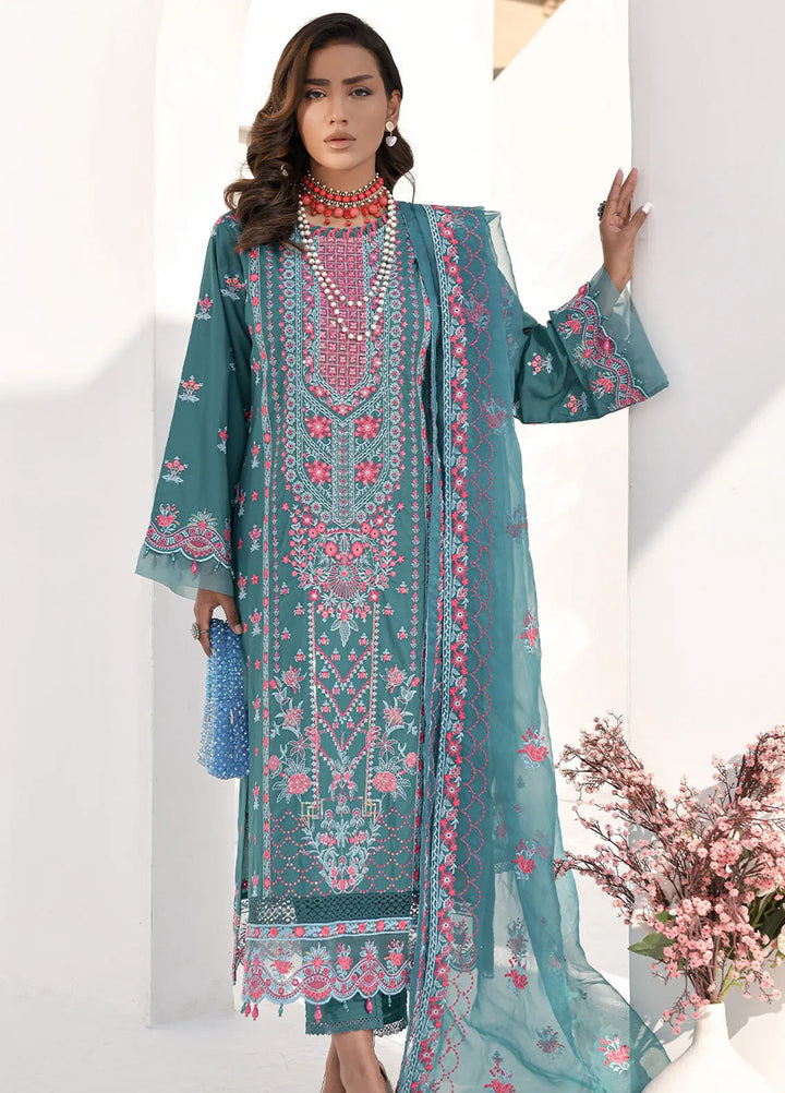 Elsyia By Fiona Embroidered Lawn Suit Unstitched 3 Piece FO24E Monsoon - Summer Collection