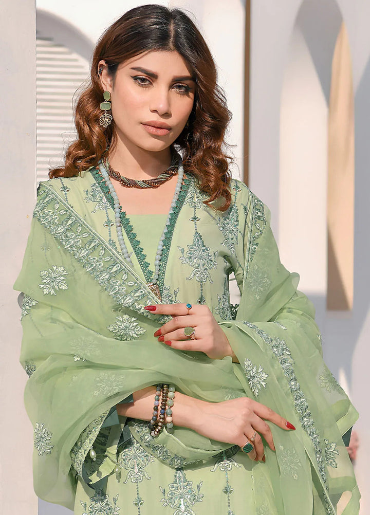 Elsyia By Fiona Embroidered Lawn Suit Unstitched 3 Piece FO24E Zen Garden - Summer Collection