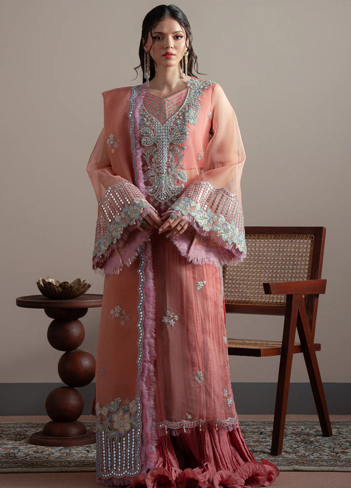 Elvin by Fabiha Fatima Pret Embroidered Organza 3 Piece Suit Roselle