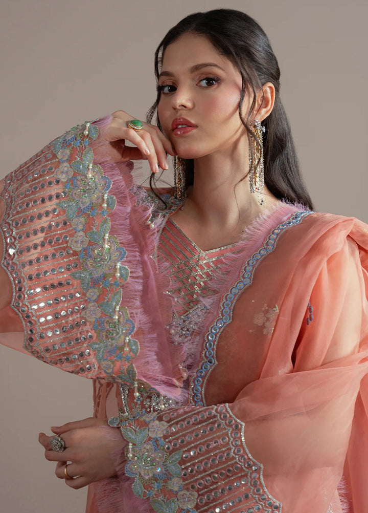 Elvin by Fabiha Fatima Pret Embroidered Organza 3 Piece Suit Roselle