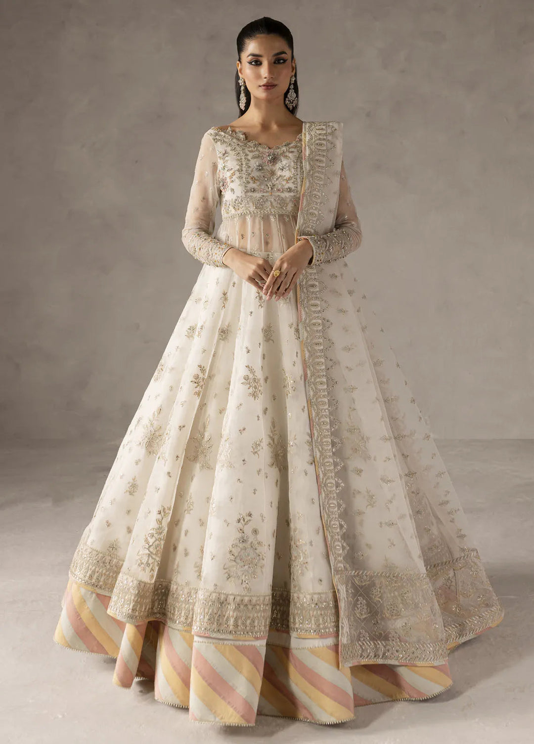 Elysee by Imran Ramzan Embroidered Organza Suits Unstitched 3 Piece IR25EF Fleur de Lueur - Formamls Collection