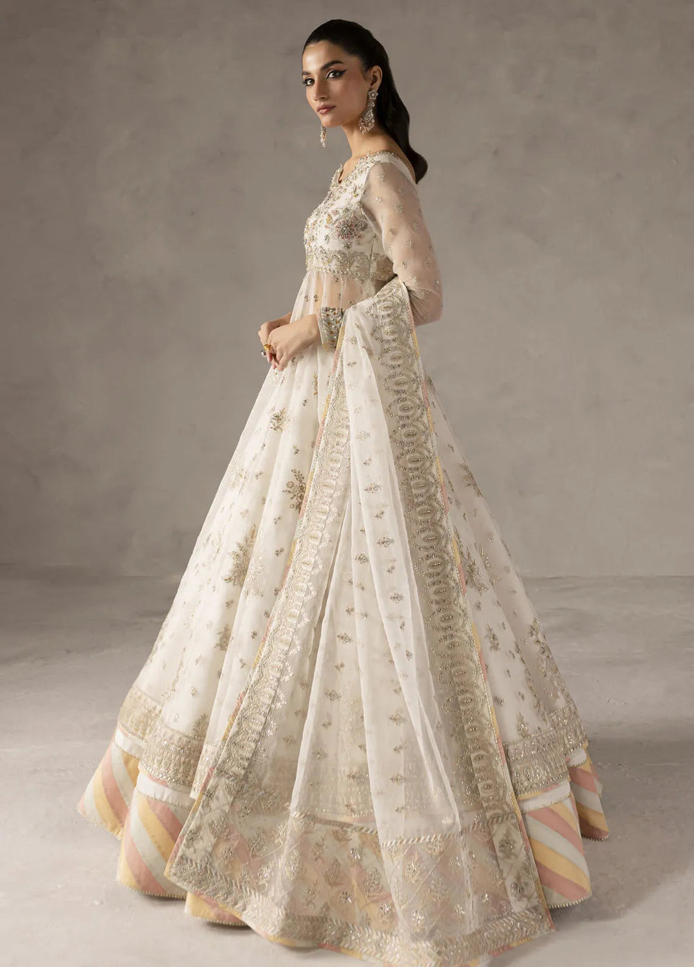 Elysee by Imran Ramzan Embroidered Organza Suits Unstitched 3 Piece IR25EF Fleur de Lueur - Formals Collection