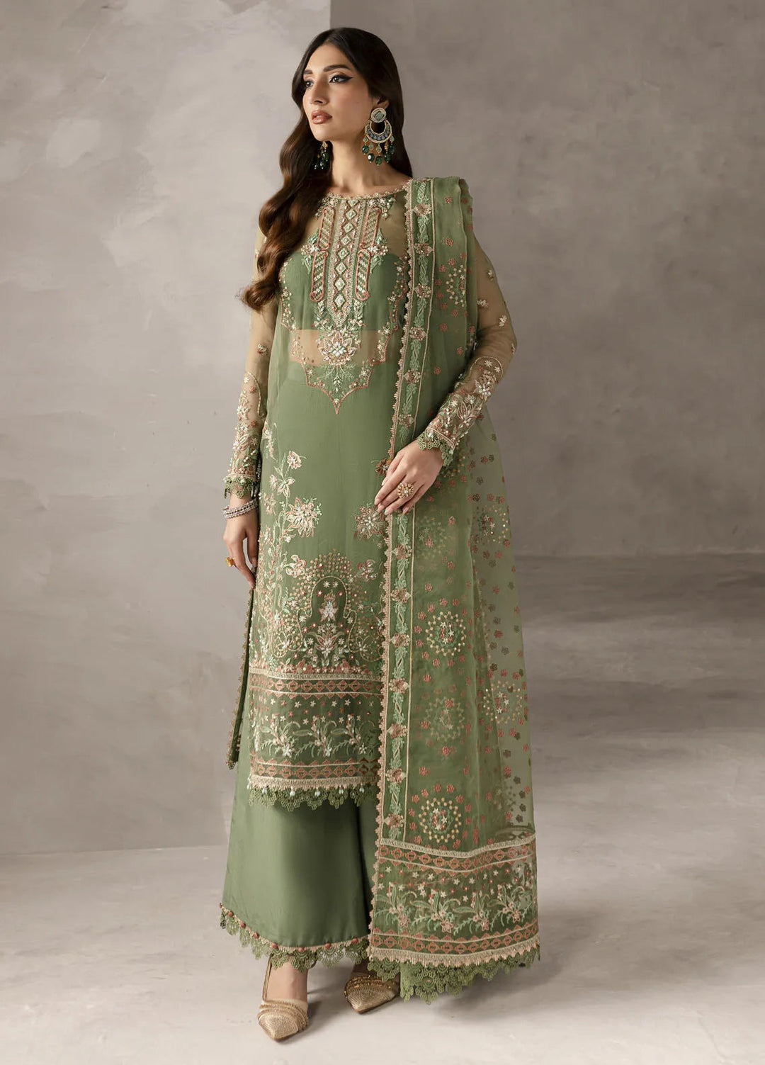 Elysee by Imran Ramzan Embroidered Organza Suits Unstitched 3 Piece IR25EF Giardino Fiorito - Formamls Collection