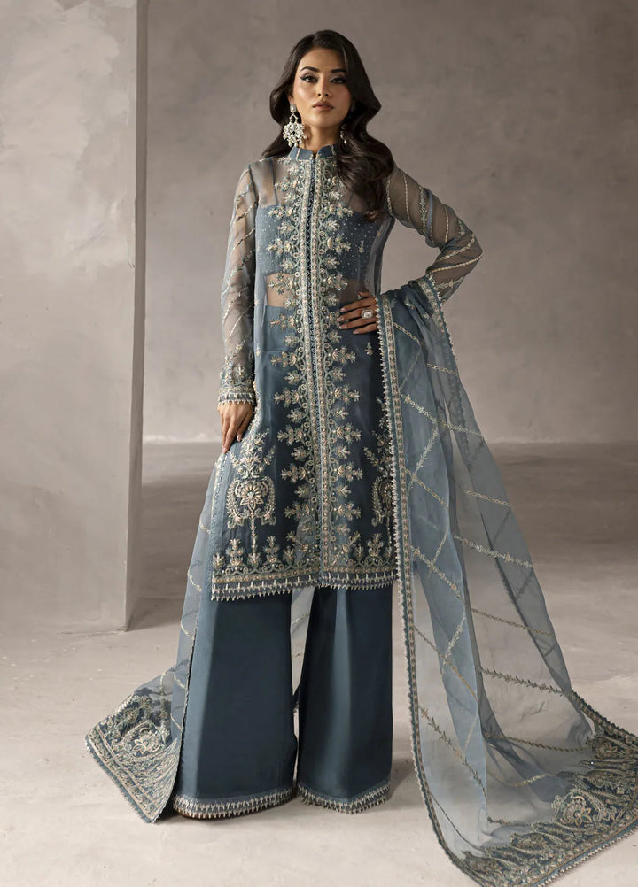 Elysee by Imran Ramzan Embroidered Organza Suits Unstitched 3 Piece IR25EF Rose du Matin - Formamls Collection