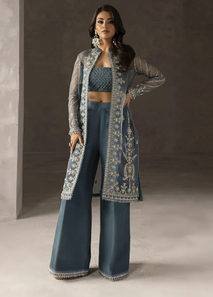 Elysee by Imran Ramzan Embroidered Organza Suits Unstitched 3 Piece IR25EF Rose du Matin - Formamls Collection