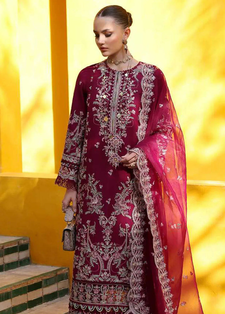 Elysia by Kanwal Malik Embroidered Lawn Suits Unstitched 3 Piece KM24E Lavena - Summer Collection