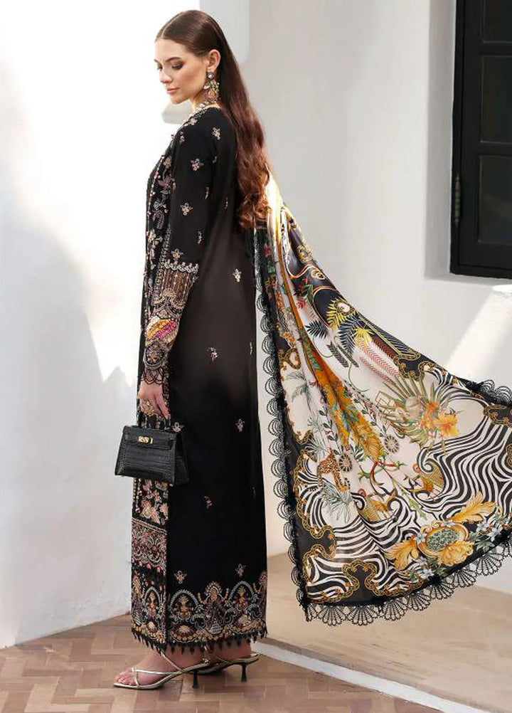 Elysia by Kanwal Malik Embroidered Lawn Suits Unstitched 3 Piece KM24E Noire - Summer Collection