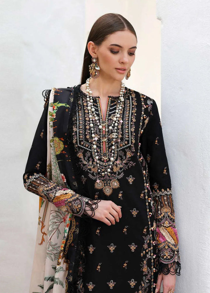 Elysia by Kanwal Malik Embroidered Lawn Suits Unstitched 3 Piece KM24E Noire - Summer Collection