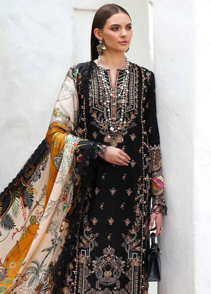 Elysia by Kanwal Malik Embroidered Lawn Suits Unstitched 3 Piece KM24E Noire - Summer Collection