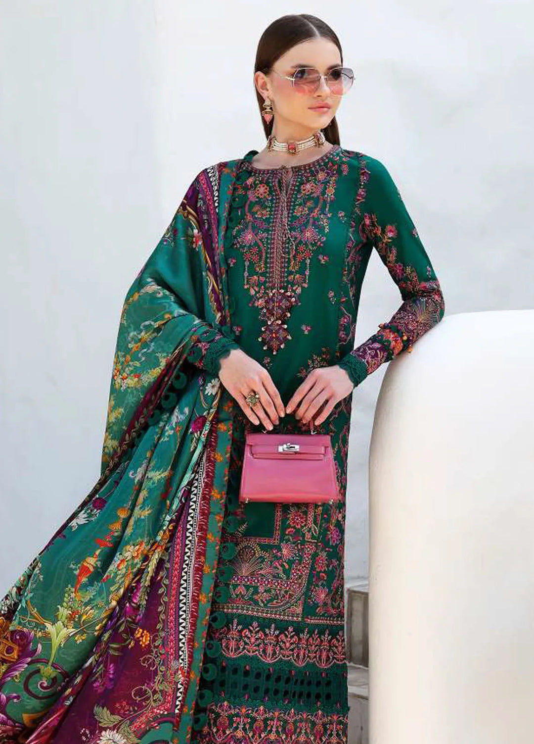Elysia by Kanwal Malik Embroidered Lawn Suits Unstitched 3 Piece KM24E Sierra - Summer Collection