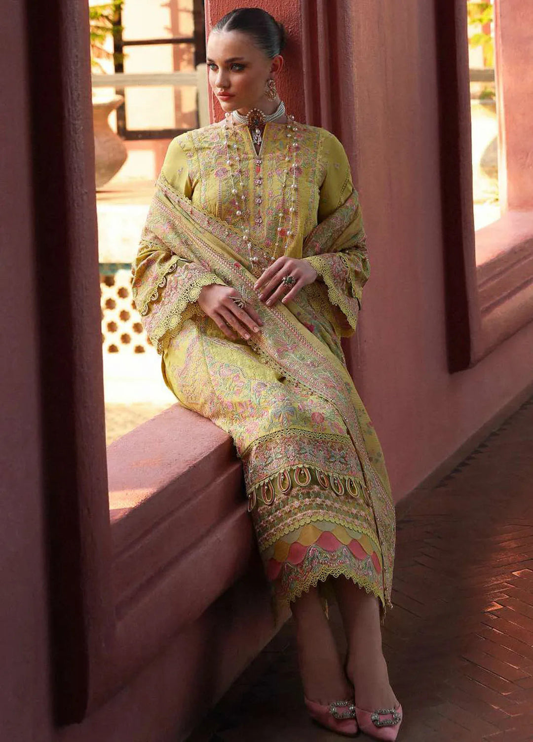 Elysia by Kanwal Malik Embroidered Lawn Suits Unstitched 3 Piece KM24E Summer - Summer Collection