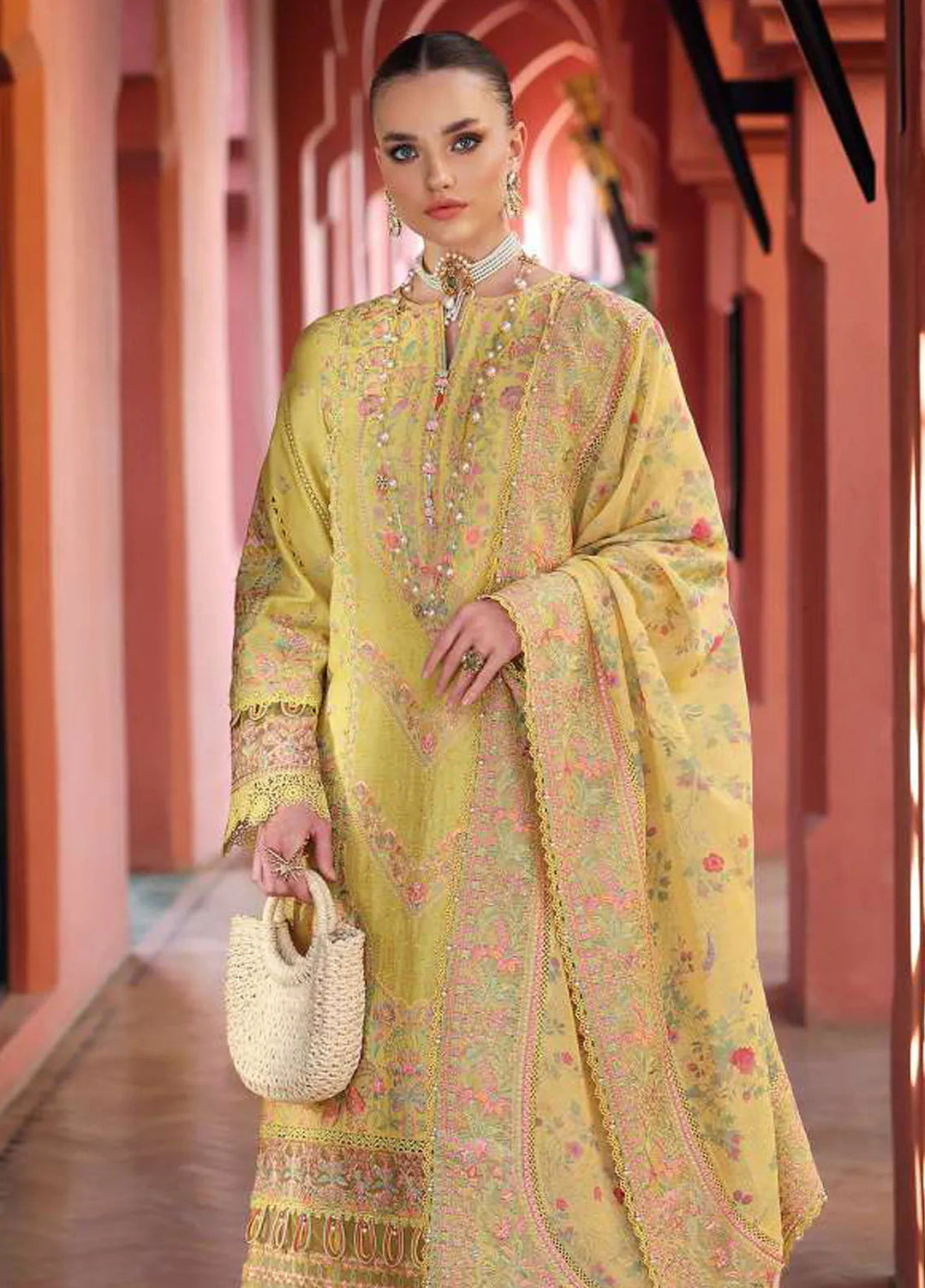 Elysia by Kanwal Malik Embroidered Lawn Suits Unstitched 3 Piece KM24E Summer - Summer Collection