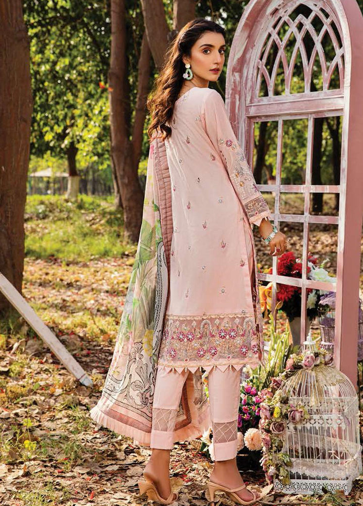 Elysia by Sana Sheraz Embroidered Lawn Suits Unstitched 3 Piece SS21E 02 Camelia - Luxury Collection