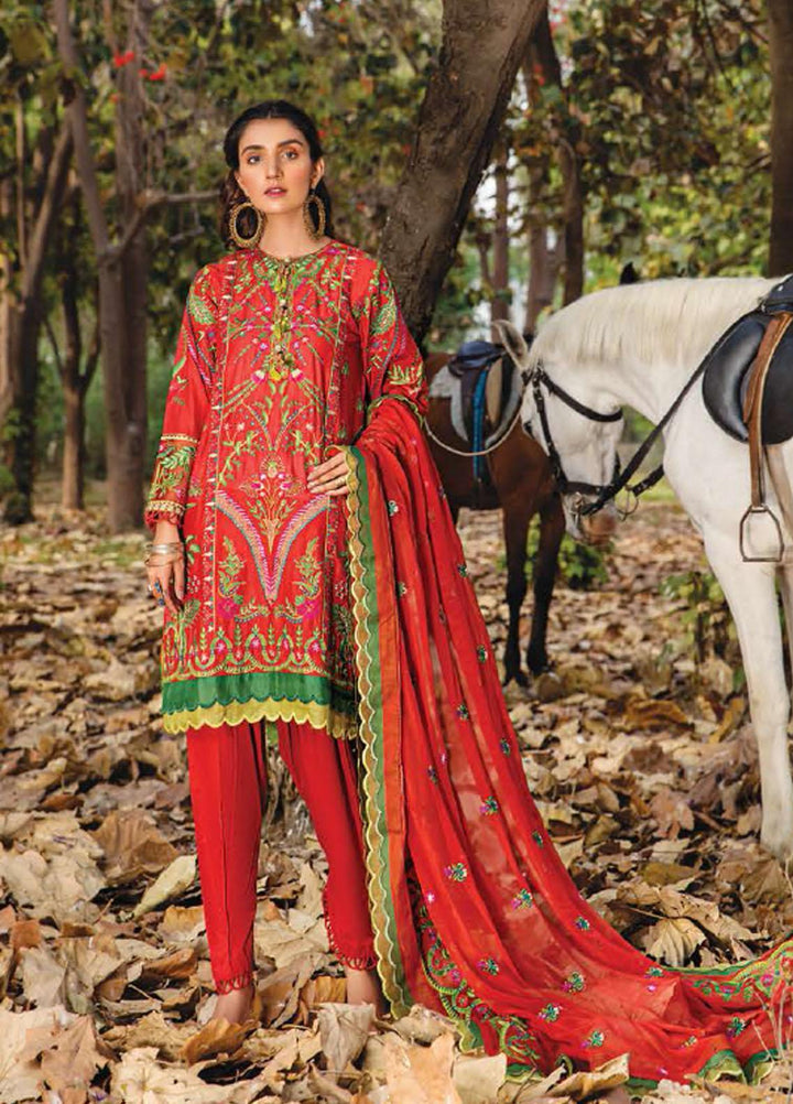 Elysia by Sana Sheraz Embroidered Lawn Suits Unstitched 3 Piece SS21E 05 Calendula - Luxury Collection