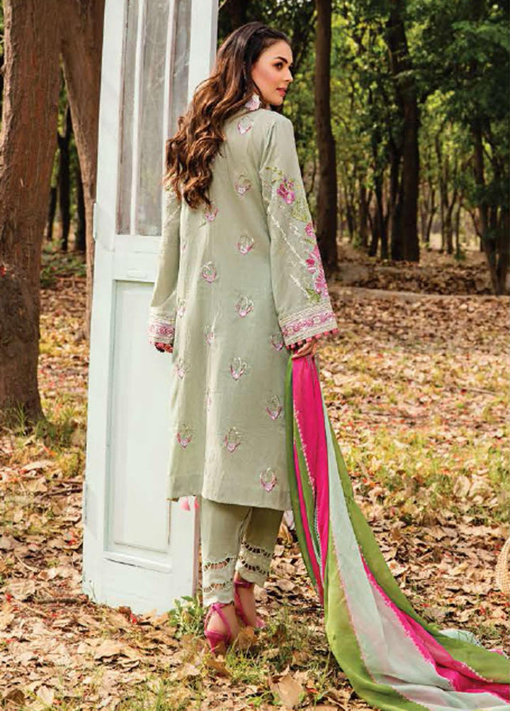 Elysia by Sana Sheraz Embroidered Lawn Suits Unstitched 3 Piece SS21E 06 Clover - Luxury Collection