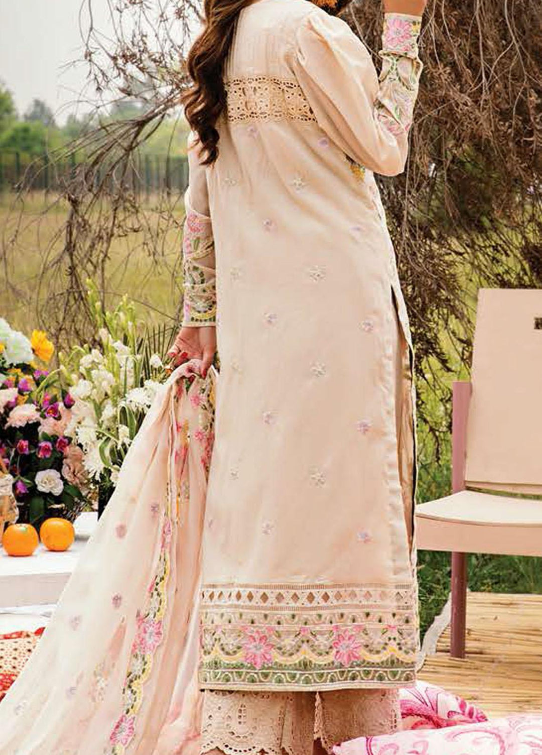 Elysia by Sana Sheraz Embroidered Lawn Suits Unstitched 3 Piece SS21E 09 Acacia - Luxury Collection