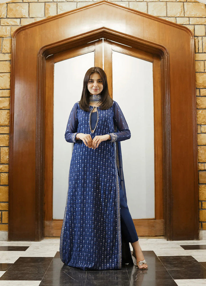 Elyssa by Sahane Embroidered Chiffon Suits Unstitched 3 Piece SNE25EL CT-19002 Elle - Formal Collection