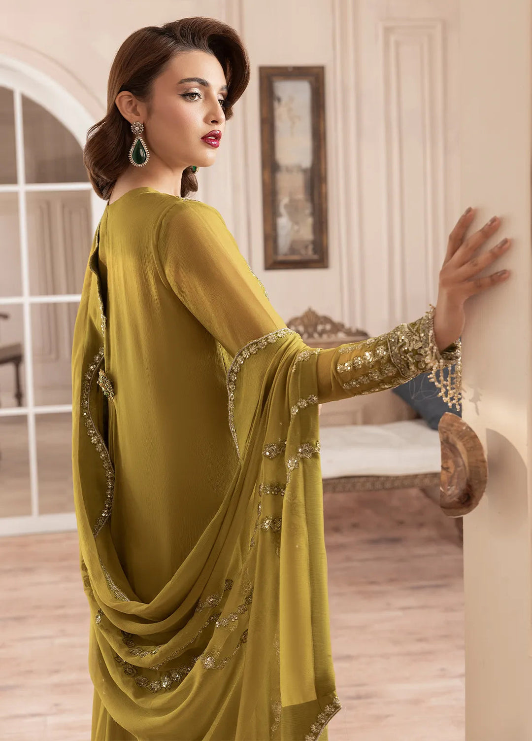 Elyssa by Sahane Embroidered Chiffon Suits Unstitched 3 Piece SNE25EL CT-19001 Eve - Formal Collection
