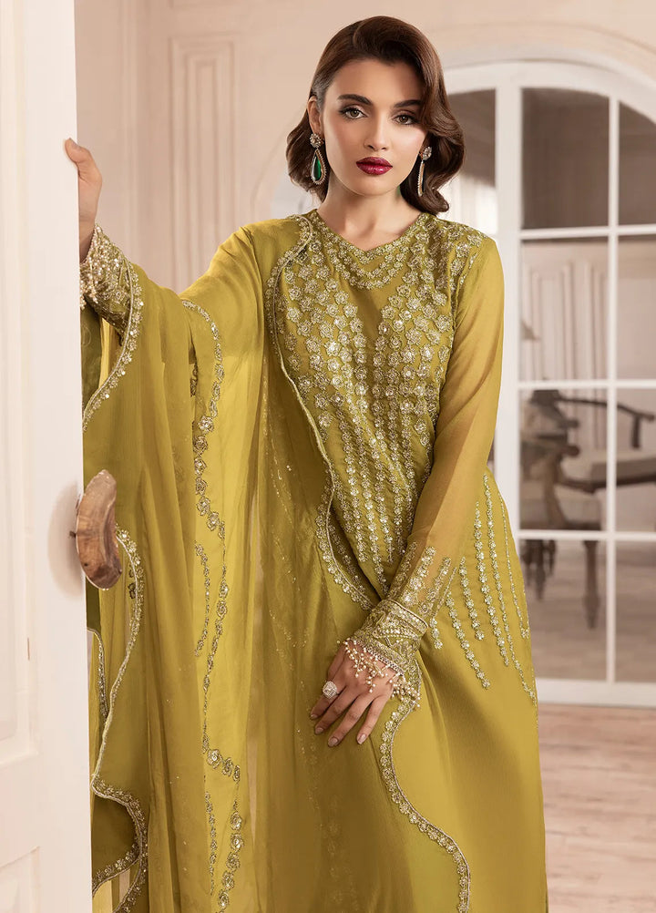 Elyssa by Sahane Embroidered Chiffon Suits Unstitched 3 Piece SNE25EL CT-19001 Eve - Formal Collection
