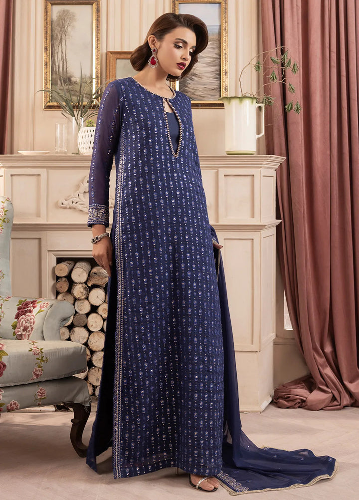 Elyssa by Sahane Embroidered Chiffon Suits Unstitched 3 Piece SNE25EL CT-19002 Elle - Formal Collection