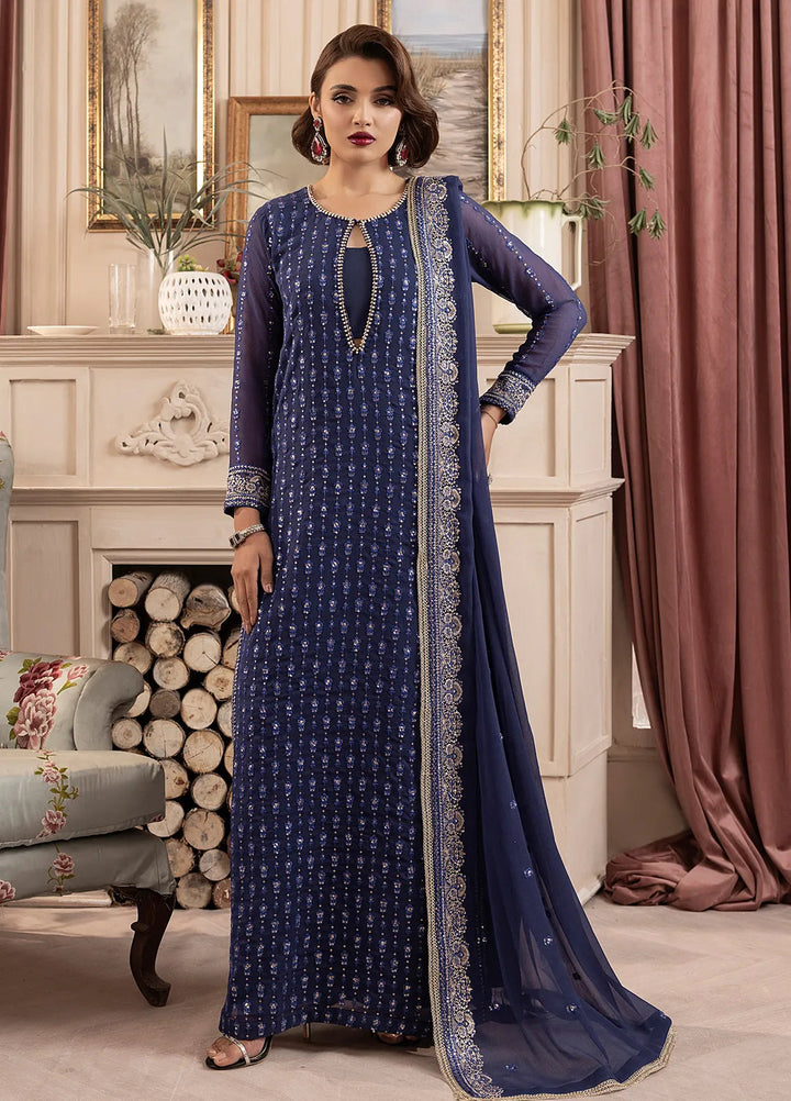 Elyssa by Sahane Embroidered Chiffon Suits Unstitched 3 Piece SNE25EL CT-19002 Elle - Formal Collection