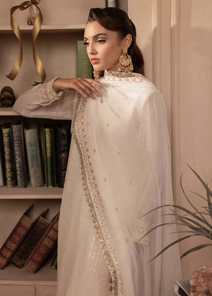 Elyssa by Sahane Embroidered Chiffon Suits Unstitched 3 Piece SNE25EL CT-19005 Perle - Formal Collection