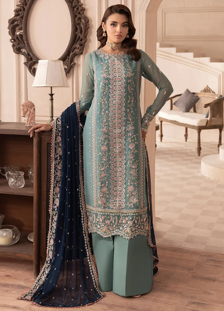 Elyssa by Sahane Embroidered Chiffon Suits Unstitched 3 Piece SNE25EL CT-19008 Cedra - Formal Collection