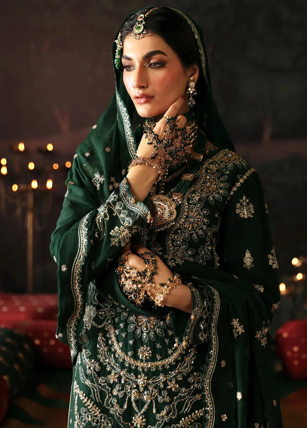 Emaan Adeel Embroidered Chiffon Suits Unstitched 3 Piece EA24DD Baigam Bano - Formals Collection