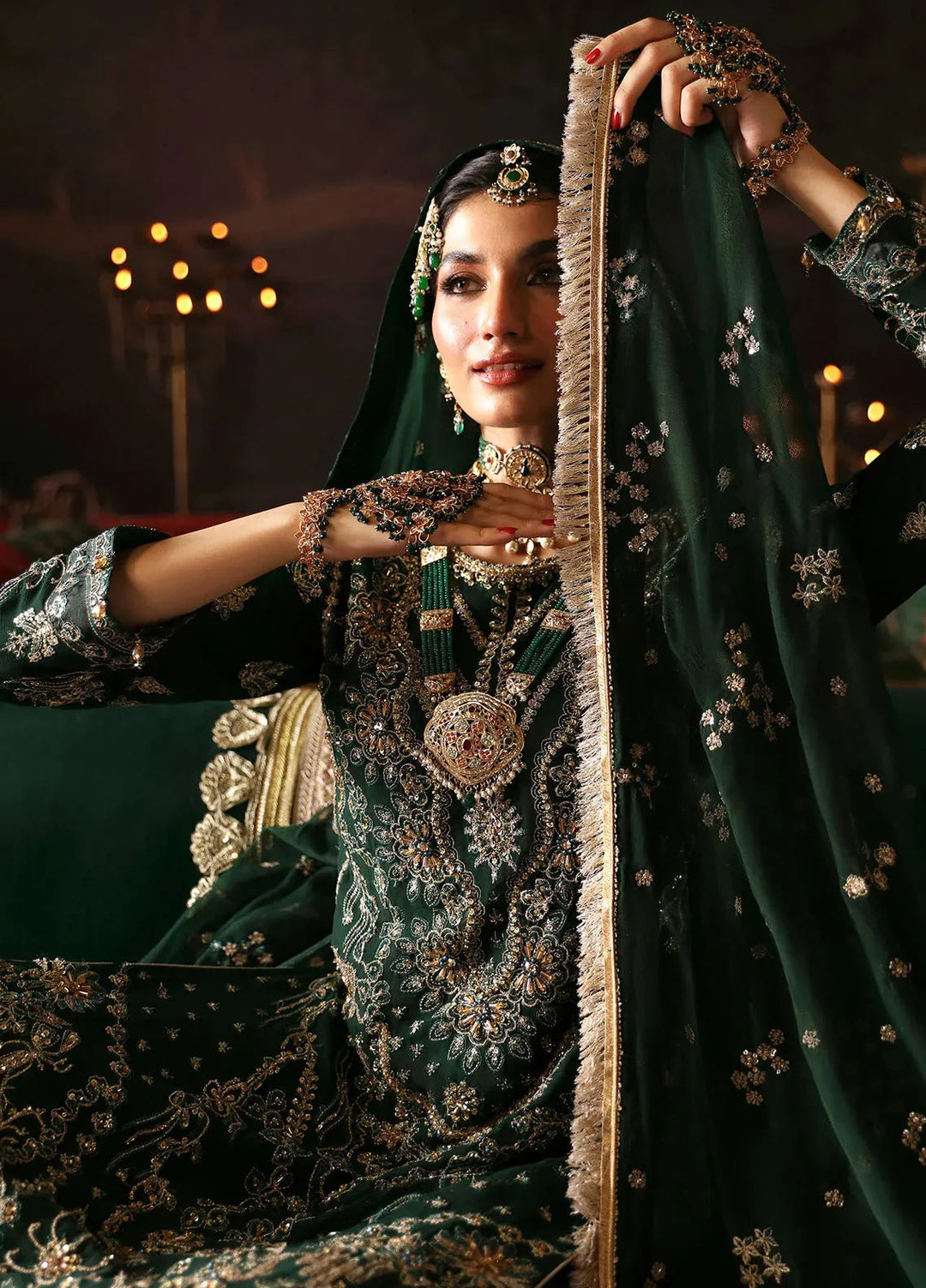 Emaan Adeel Embroidered Chiffon Suits Unstitched 3 Piece EA24DD Baigam Bano - Formals Collection