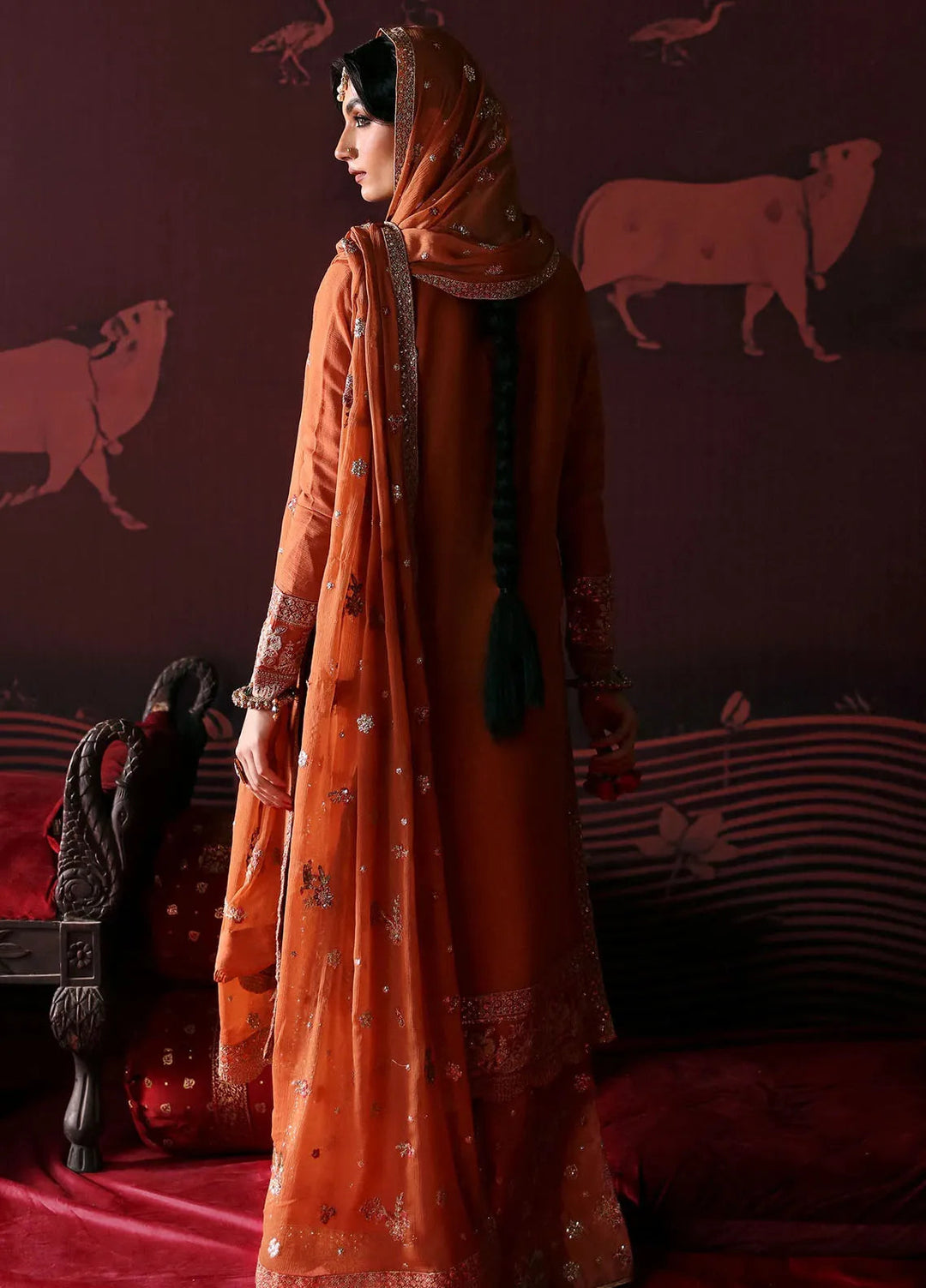 Emaan Adeel Embroidered Chiffon Suits Unstitched 3 Piece EA24DD Leela - Formals Collection