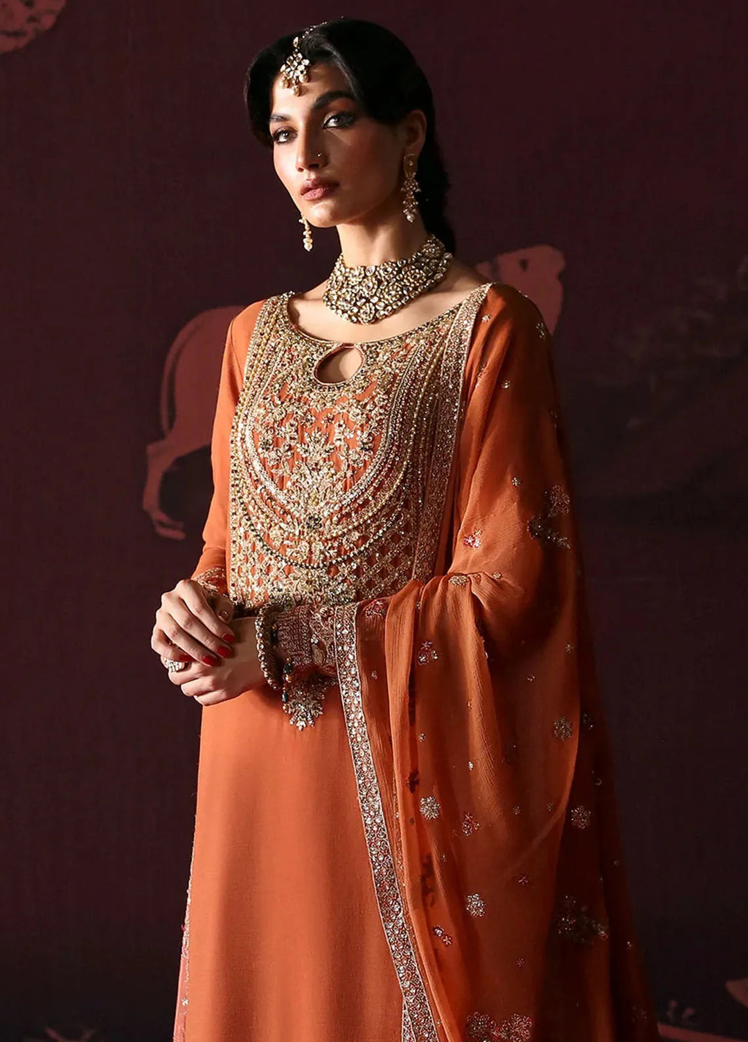 Emaan Adeel Embroidered Chiffon Suits Unstitched 3 Piece EA24DD Leela - Formals Collection
