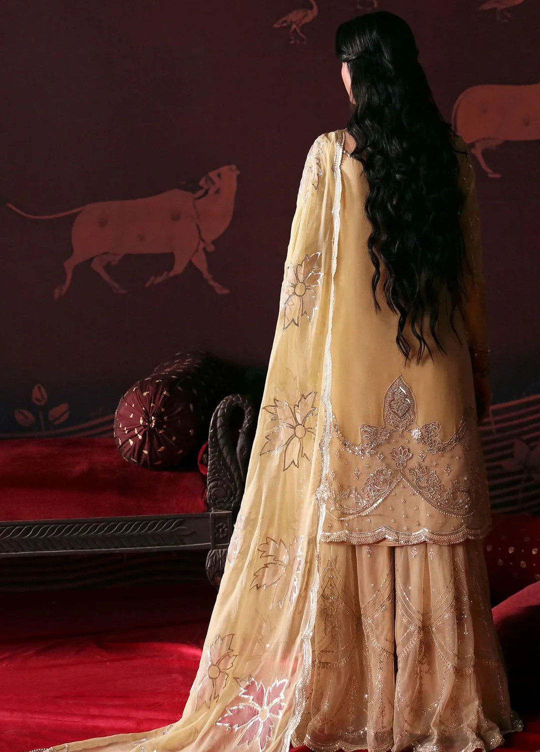 Emaan Adeel Embroidered Chiffon Suits Unstitched 3 Piece EA24DD Meera - Formals Collection