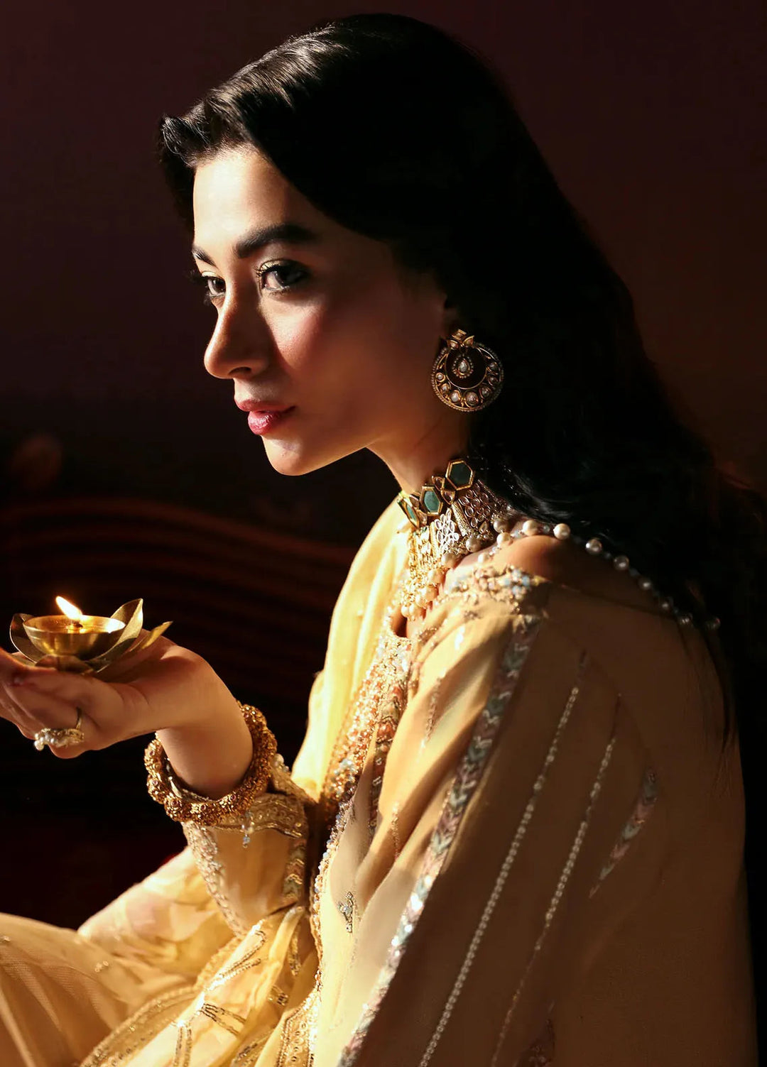 Emaan Adeel Embroidered Chiffon Suits Unstitched 3 Piece EA24DD Meera - Formals Collection