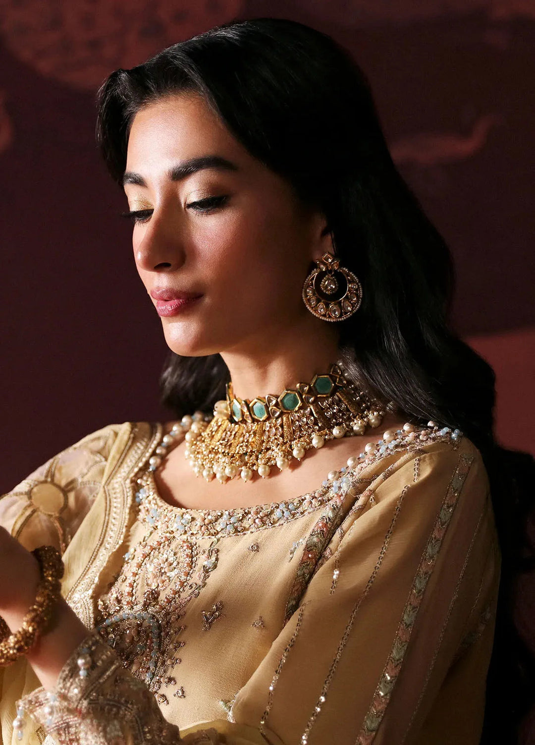 Emaan Adeel Embroidered Chiffon Suits Unstitched 3 Piece EA24DD Meera - Formals Collection