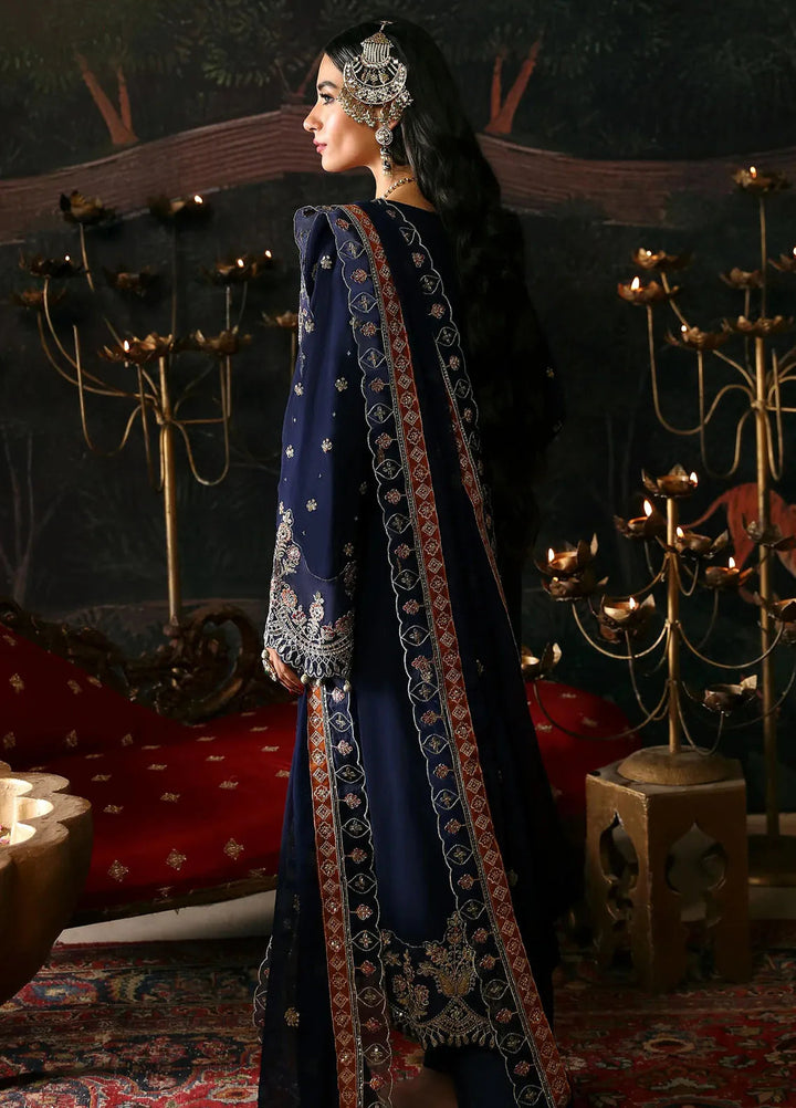 Emaan Adeel Embroidered Chiffon Suits Unstitched 3 Piece EA24DD Nazgul - Formals Collection