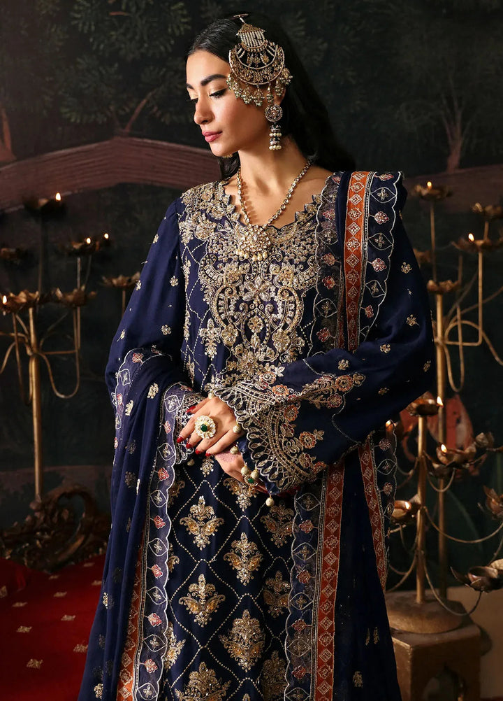 Emaan Adeel Embroidered Chiffon Suits Unstitched 3 Piece EA24DD Nazgul - Formals Collection