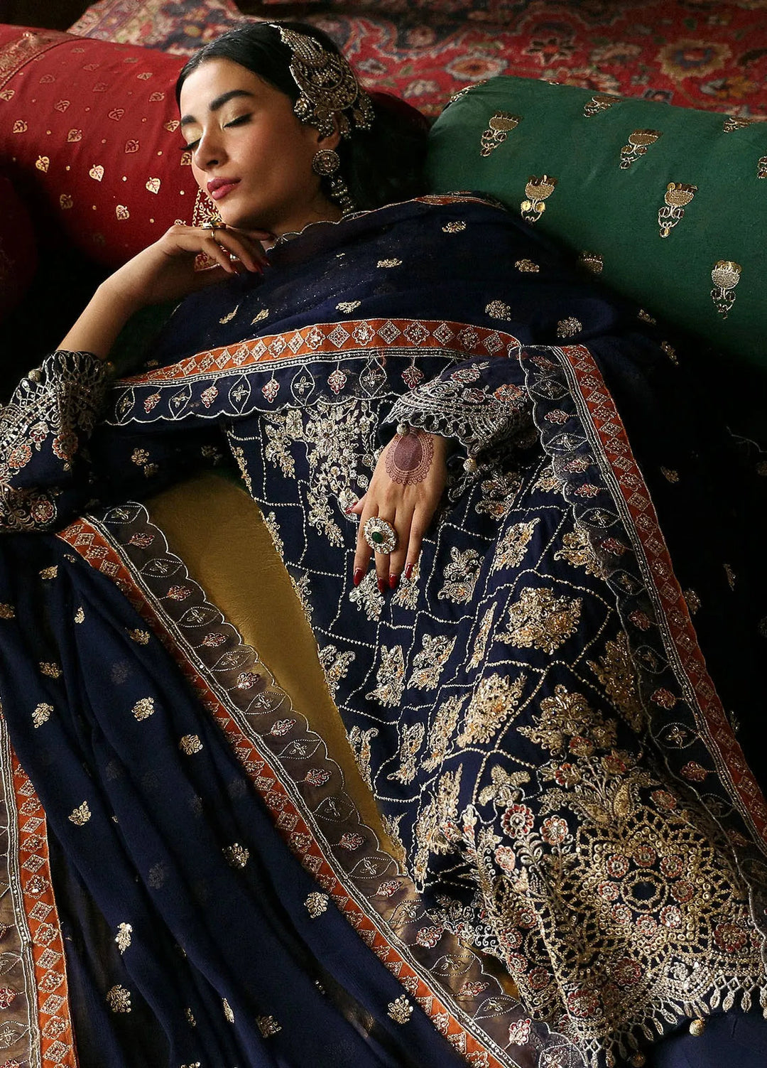 Emaan Adeel Embroidered Chiffon Suits Unstitched 3 Piece EA24DD Nazgul - Formals Collection