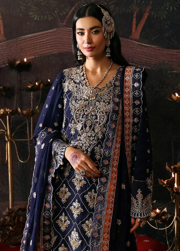 Emaan Adeel Embroidered Chiffon Suits Unstitched 3 Piece EA24DD Nazgul - Formals Collection