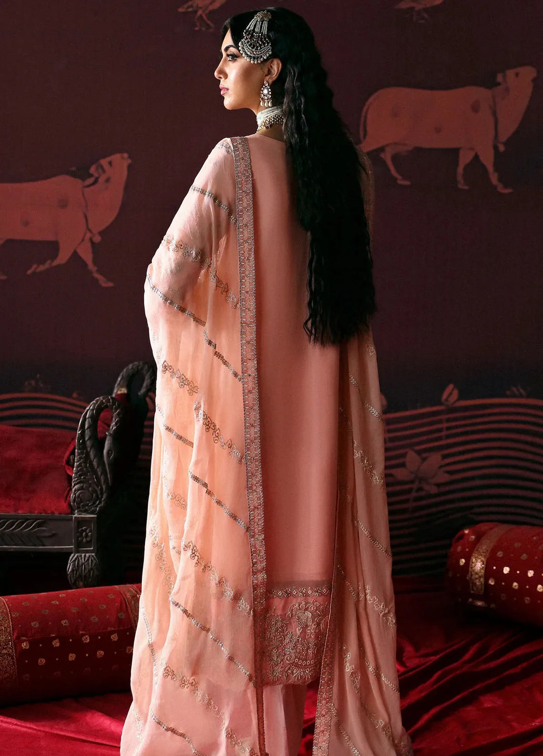 Emaan Adeel Embroidered Chiffon Suits Unstitched 3 Piece EA24DD Nisha - Formals Collection