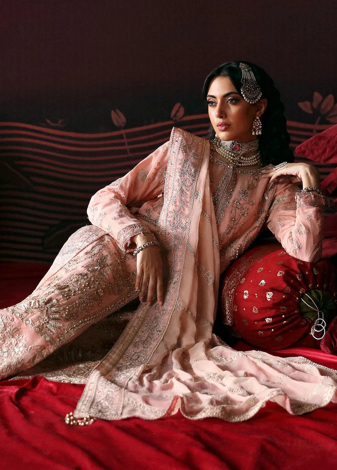 Emaan Adeel Embroidered Chiffon Suits Unstitched 3 Piece EA24DD Nisha - Formals Collection