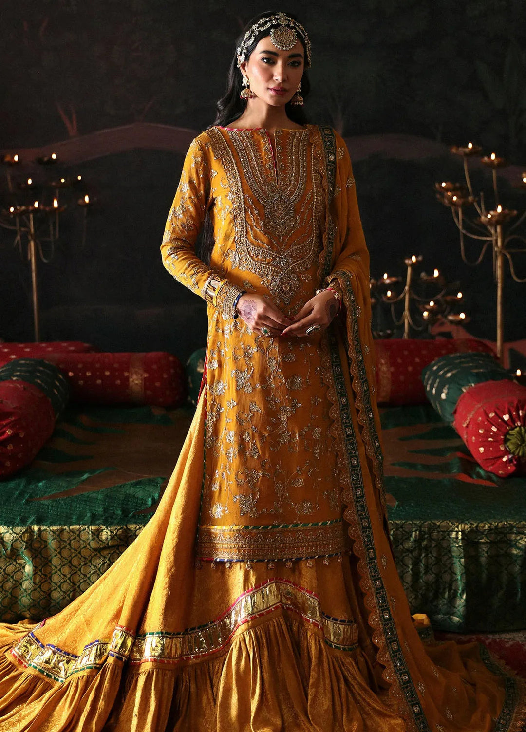 Emaan Adeel Embroidered Chiffon Suits Unstitched 3 Piece EA24DD Roshan Jahan - Formals Collection