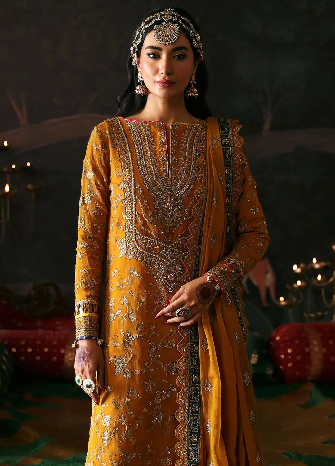 Emaan Adeel Embroidered Chiffon Suits Unstitched 3 Piece EA24DD Roshan Jahan - Formals Collection