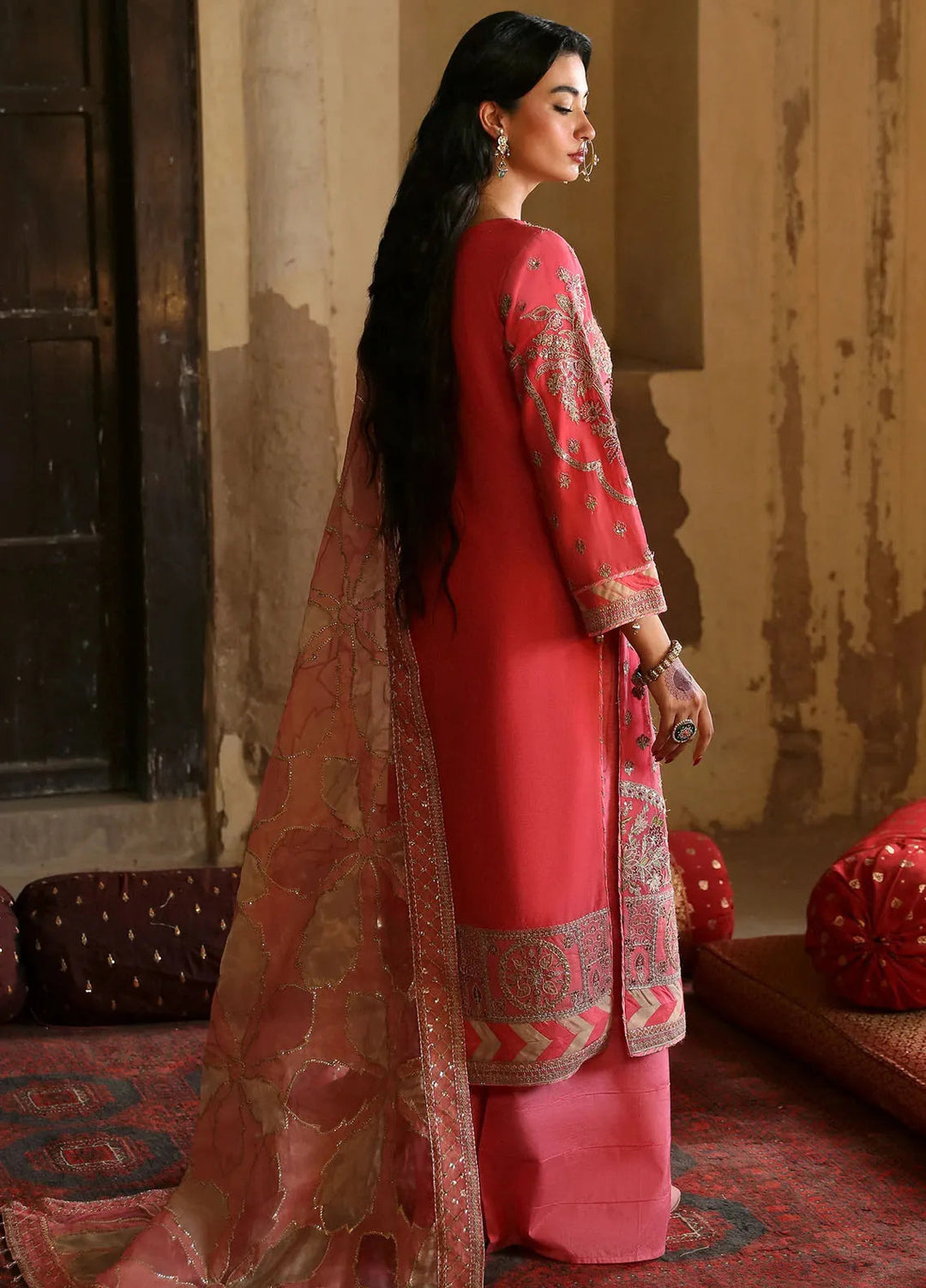 Emaan Adeel Embroidered Chiffon Suits Unstitched 3 Piece EA24DD Zaarbakht - Formals Collection