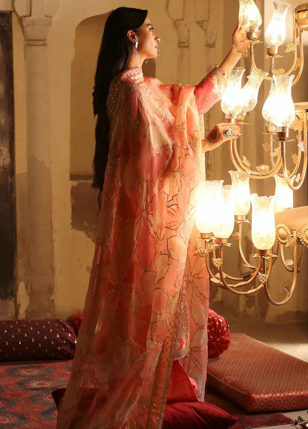 Emaan Adeel Embroidered Chiffon Suits Unstitched 3 Piece EA24DD Zaarbakht - Formals Collection