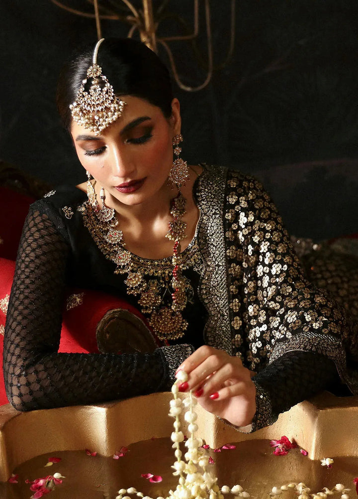 Emaan Adeel Embroidered Chiffon Suits Unstitched Saree EA24DD Zeba - Formals Collection