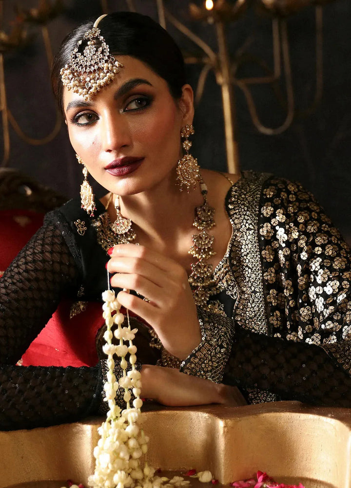 Emaan Adeel Embroidered Chiffon Suits Unstitched Saree EA24DD Zeba - Formals Collection